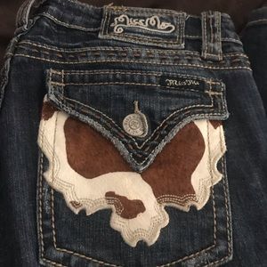 Rare Cowhide Miss Me Jeans